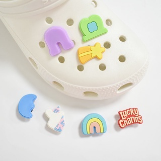 Crocs Jibbitz Pins จี้รูปดาวนําโชค หลากสีสัน สําหรับตกแต่งรองเท้า DIY