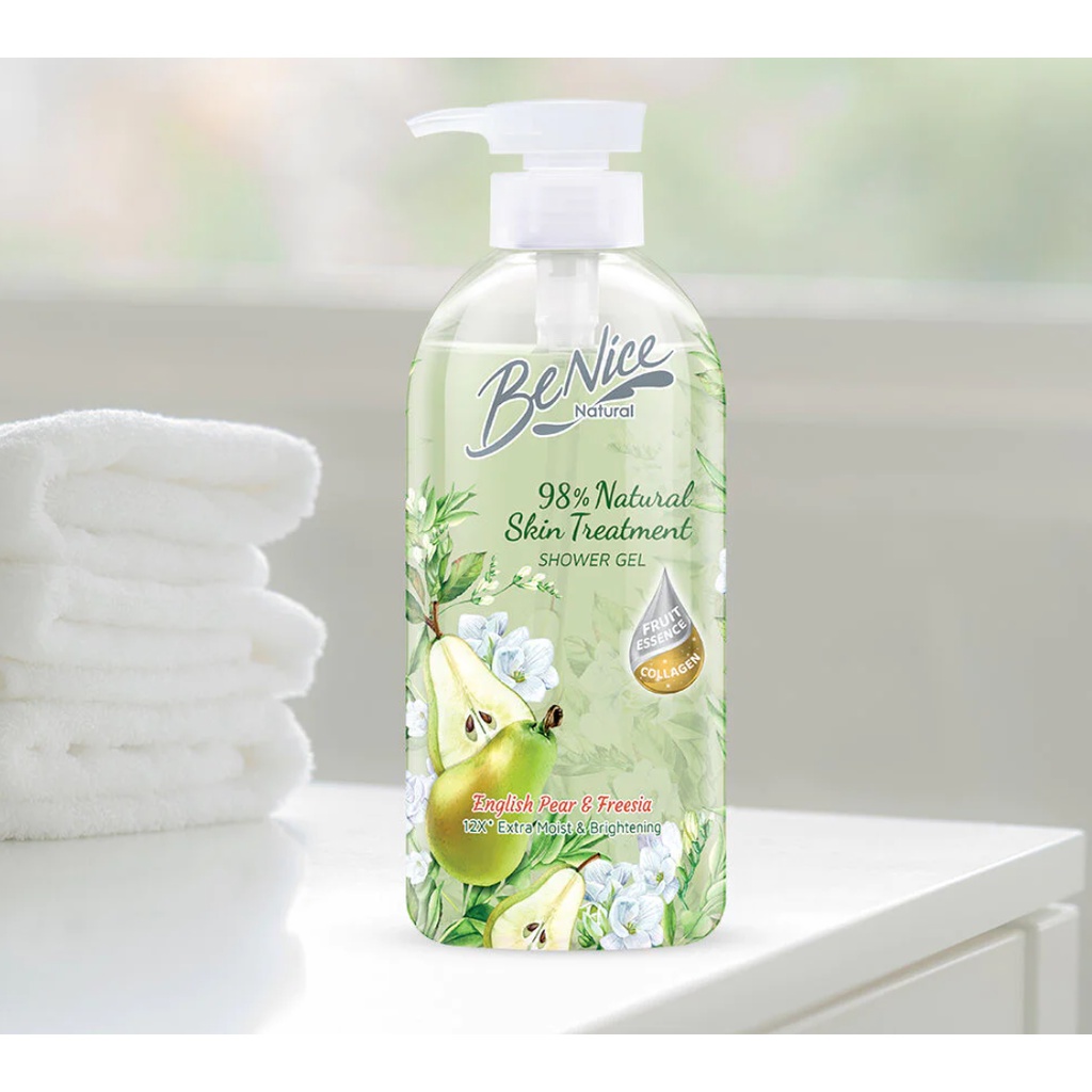 Crème Douche BeNice Firm & White Fruit Essence 900 Ml (2 X 450 Ml) Blanc