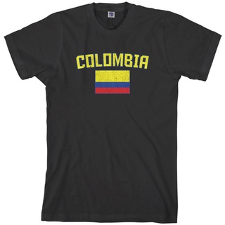 ใหม่ล่าสุด เสื้อยืด ผ้าฝ้าย พิมพ์ลายธงโคลอมเบีย สําหรับผู้ชาย 2022S-5XL