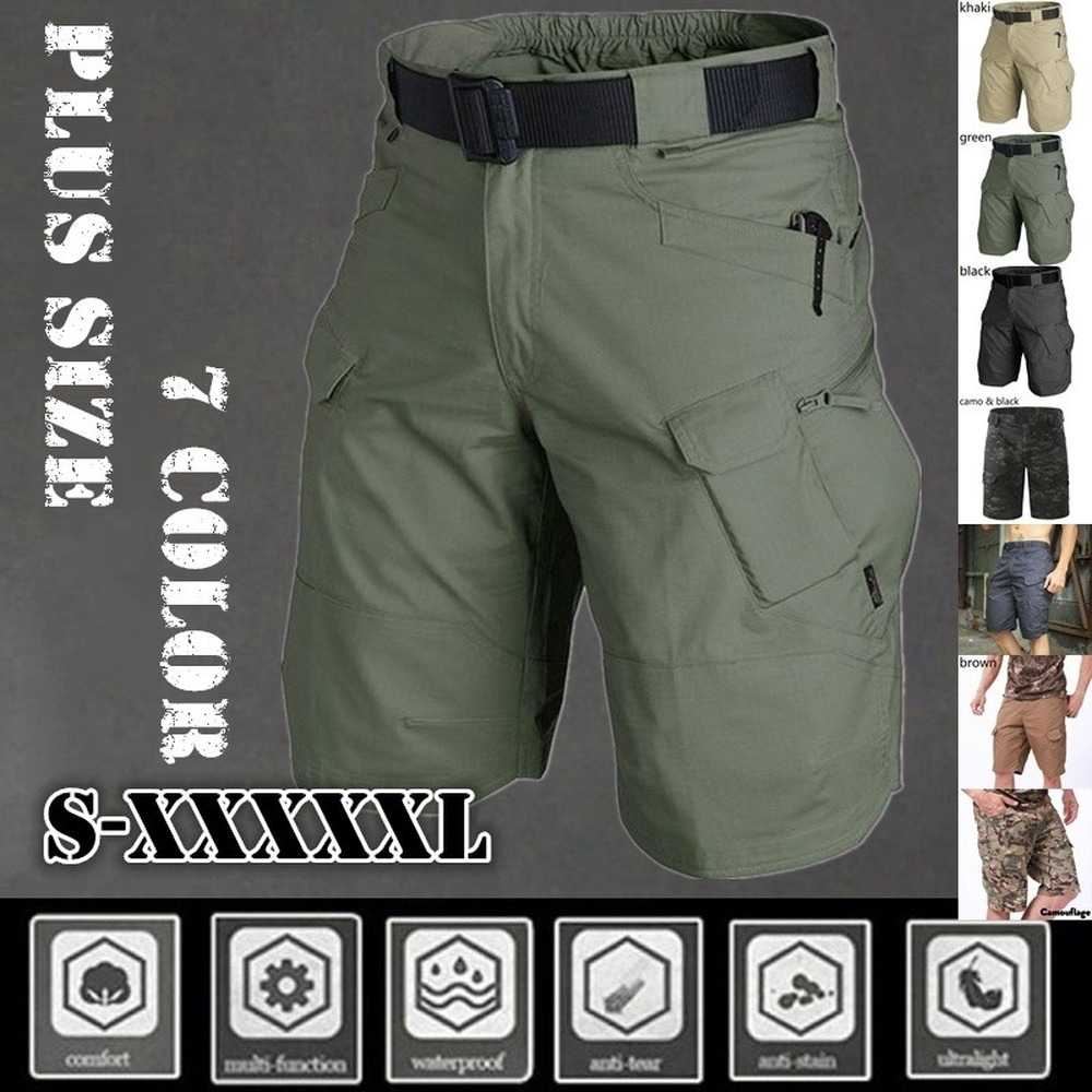 รูปภาพสินค้าแรกของWaterproof Tactical Cargo Shorts Mens Military Army Cargo pants