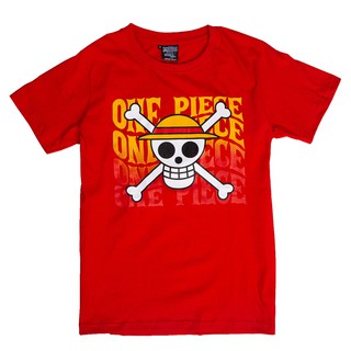 [สินค้าลิขสิทธิ์แท้/พร้อมส่ง] เสื้อยืดคอกลม สีแดง วันพีซ | One Piece T-shirt [No.309]