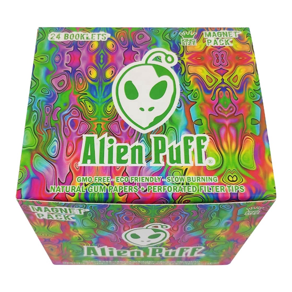 ภาพสินค้า78-110mm กระดาษสมุนไพร Alien Puff สีรุ้ง-ห่อแม่เหล็ก Clost บรรจุที่มีคุณภาพสูง จากร้าน plearngun บน Shopee ภาพที่ 5