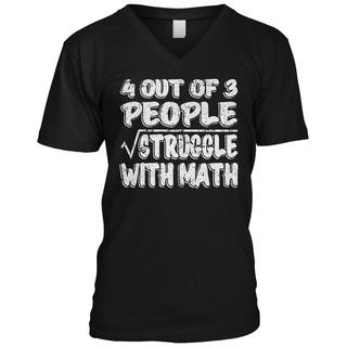 [S-5XL] เสื้อยืด คอกลม พิมพ์ลาย 4 Out Of 3 People Struggle With Math Joke Bad สําหรับผู้ชาย 836670