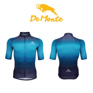 Demonte cycling เสื้อจักรยาน DE063 Neon blue ฟ้าอมเขียว สำหรับผู้ชาย เนื้อผ้า Microflex Super lightweight