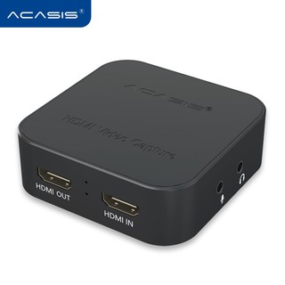 ACASIS Game Capture Card HDMI HD Video 4K 30P In Out 1080P 60fps For PS4/3 Xbox one/360 Wii U Game DVD Camcorder HD Camera Recording Live Streaming AC-HD3UH