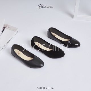 สินค้า รองเท้าคัชชูส้นแบน ไซส์ 36 - 44 SHOESNITA  รองเท้าคัทชู ผู้หญิง สีดำ พร้อมส่ง