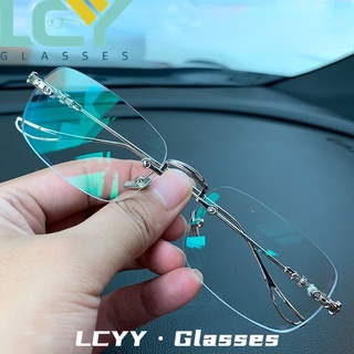 ภาพหน้าปกสินค้าLcyy แว่นตาทรงสี่เหลี่ยม ไร้กรอบ ป้องกันแสงสีฟ้า สไตล์เกาหลี สําหรับผู้ชาย และผู้หญิง -0.5°-6.0° (พร้อมส่ง) ที่เกี่ยวข้อง
