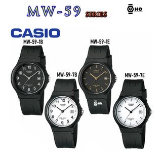 CASIO ANALOG MW-59 MW-59-1B,MW-59-1E,MW-59-7B,MW-59-7E ของแท้ 100% Mens Watch Date Display 50m MW-59-1,MW-59-7