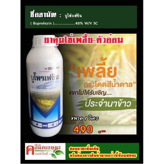 บูโพรเฟซิน 40% ( น้ำ) ยาคุมไข่ เพลี้ย ตัวอ่อน สารป้องกันและกำจัดแมลง เช่น เพลี้ยจั๊กจั่น เพลี้ยกระโดด ( ขนาด 1 ลิตร )