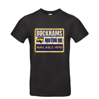 [S-5XL] เสื้อยืด ผ้าฝ้าย พิมพ์ลาย Duckhams Motor Oil สีดํา สไตล์เรโทร สําหรับผู้ชาย และผู้หญิง