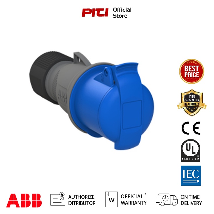 (Pre Order) ABB เต้ารับตัวเมียกลางทาง 216EC6 2P+E 16A 230V Industrial ...