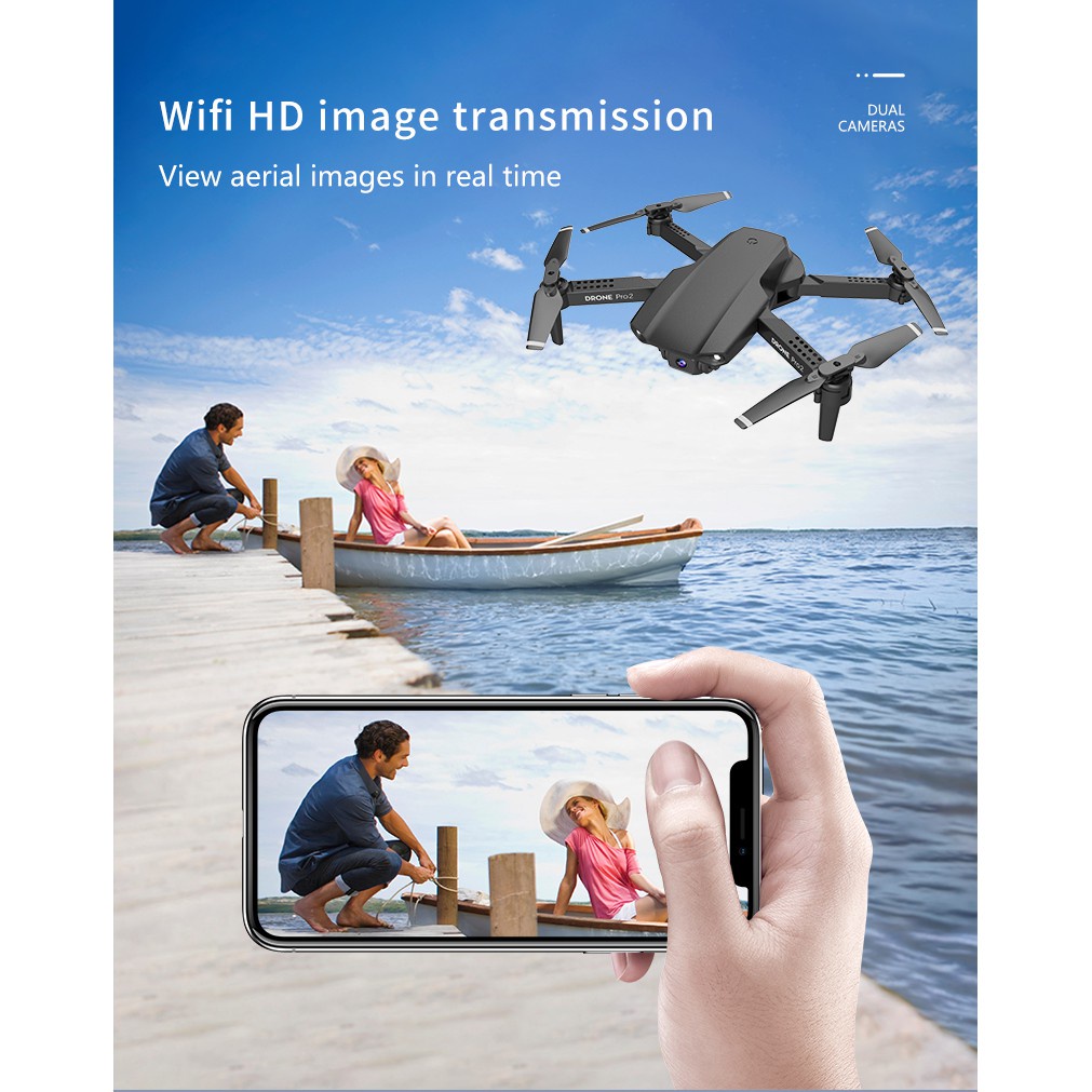 ภาพหน้าปกสินค้าE99 Pro2 RC Mini Drone 4K โดรนติดกล้อง โดรน กล้องจิ๋ว โดรนบังคับ HD WIFI FPV Drone Toys 4K โดรนควบคุมระยะไกล จากร้าน homefe บน Shopee