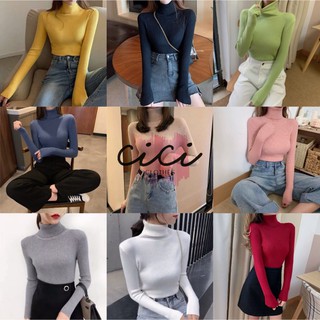 ภาพหน้าปกสินค้าcici(พร้อมส่ง)เสื้อไหมพรมแขนยาว9สี คอเต่าพับคอได้ ผ้านิ่มยืดได้เยอะ(920) ซึ่งคุณอาจชอบสินค้านี้