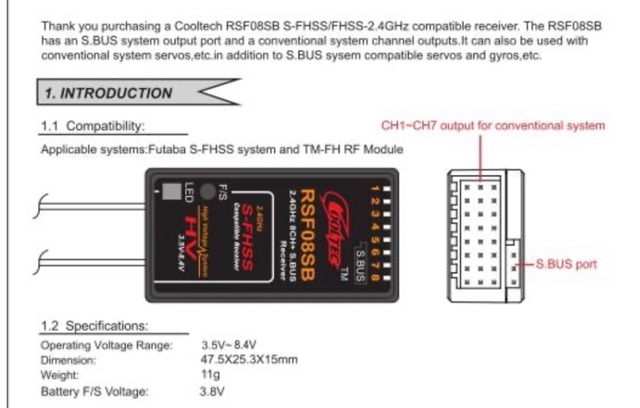 รีซีฟ-recive-cooltec-rsf08sb-s-fhss-ใช้กับรีโมท-futaba-ตะกูล-j