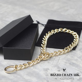 โซ่สุนัข โซ่กระตุก BIZZO Chains Gold 18k