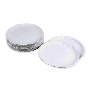 เอโร่ จานกระดาษ สีเทาขาว ขนาด9นิ้ว ยกแพ็ค 100ใบ จานใส่อาหาร ARO PAPER PLATE