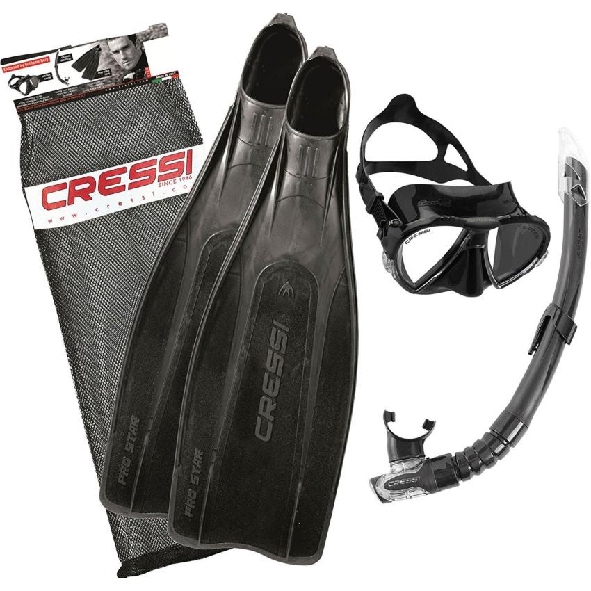 cressi-pro-star-bag-diving-set-fins-ชุดอุปกรณ์ดำน้ำครบชุด-หน้ากาก-ท่อหายใจและตีนกบ-อุปกรณ์ดำน้ำ