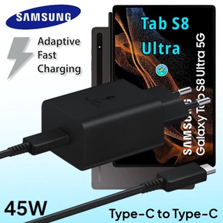 ที่ชาร์จ Samsung Galaxy Tab S8 Ultra 45W Usb-C to Type-C ซัมซุง หัวชาร์จ(EU) สายชาร์จ 2เมตร Fast Charge ชาร์จด่วน แท้