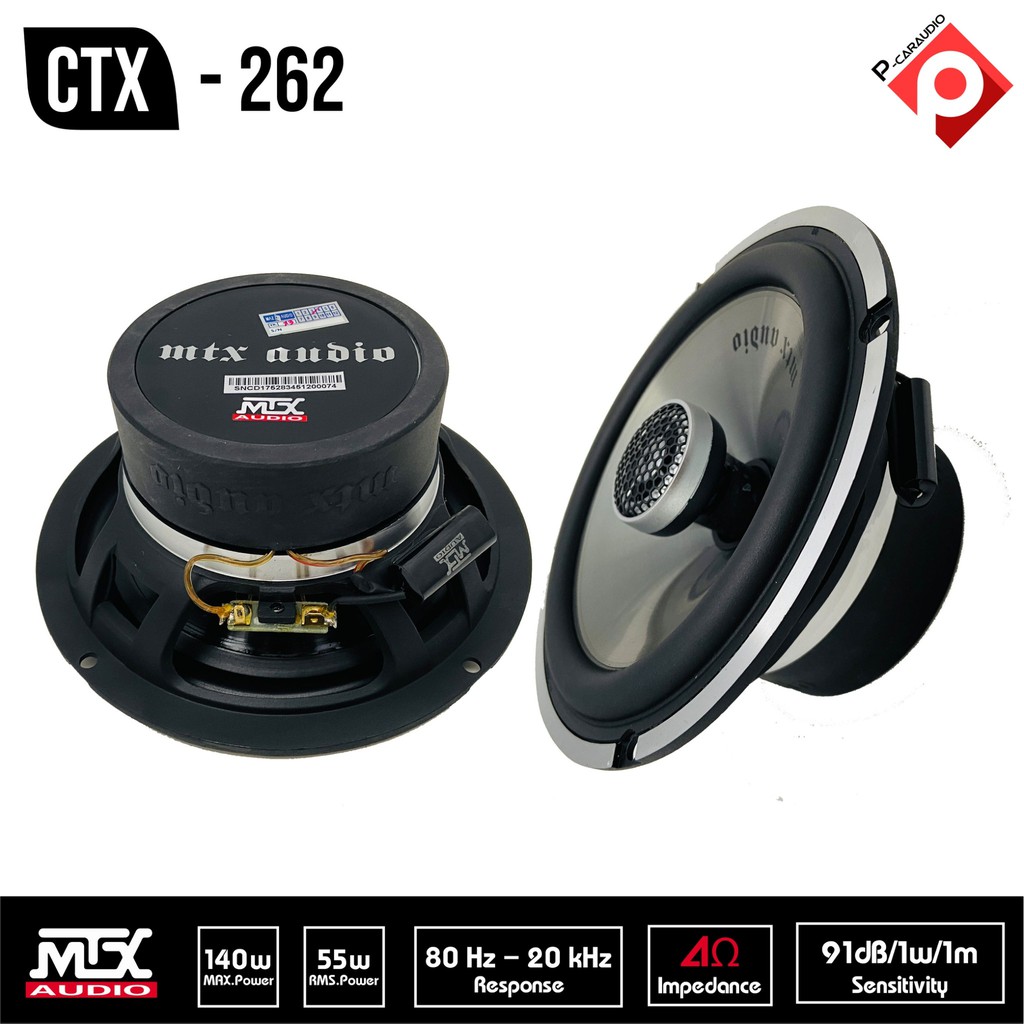 mtx-ctx-262-ลำโพงรถยนต์-6-5-นิ้ว-แกนร่วม-2ทาง-พลังเสียง140-w-สวยเสียงดี-โดนใจ-ของแท้มีใบรับประกัน-เสียงดี