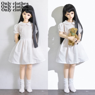 Bjd Doll Sd 1 / 3 ถุงเท้าเนื้อผ้าฝ้าย Diy สีขาว 28 ซม . สําหรับผู้หญิง