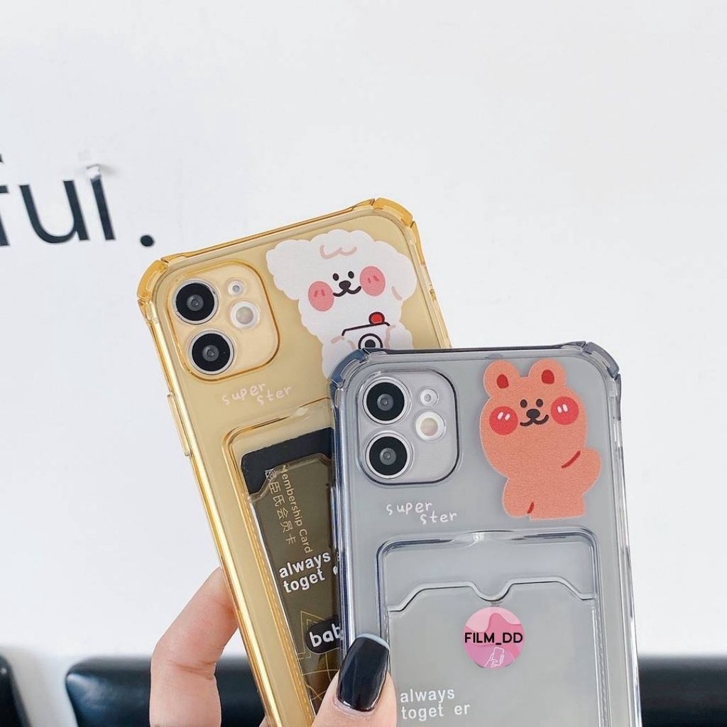 พร้อมส่งในไทย-เคสซิลิโคนใส่บัตรลายการ์ตูน-tpu-นิ่ม-ใช้สำหรับipทุกรุ่น-419