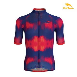 Demonte cycling เสื้อจักรยาน สำหรับผู้ชาย/ผู้หญิง DE064 Tie dye red เนื้อผ้า Microflex Super lightweight