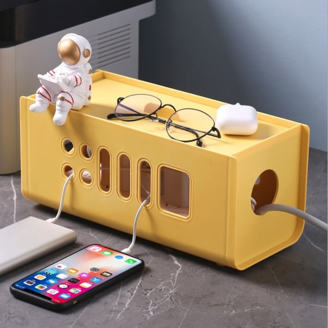 Hub box กล่องเก็บปลั๊กไฟและตั้งสายชาร์จแบต | Shopee Thailand