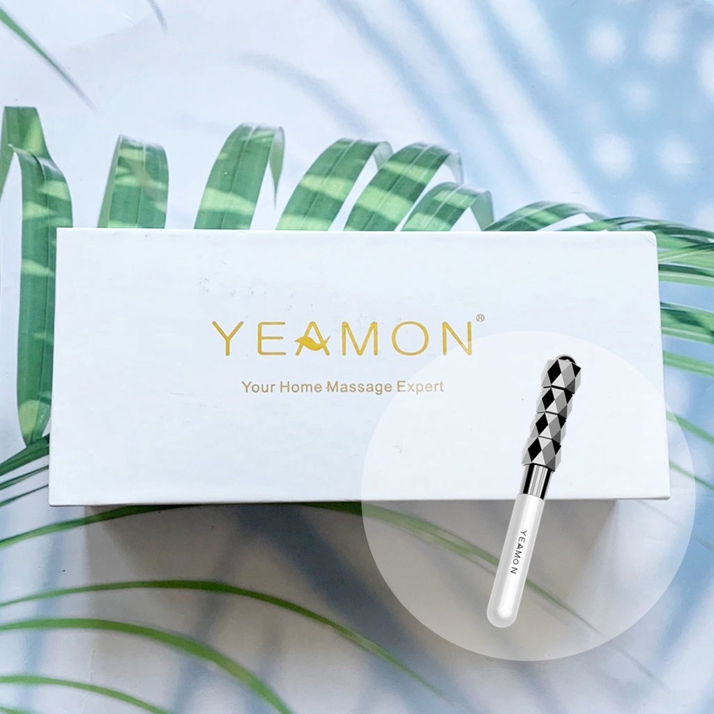 (YEAMON®) Metal Face Roller Facial Massage Roller for Face Lift ลูกกลิ้งนวดหน้า ด้ามโลหะ 1 ชิ้น
