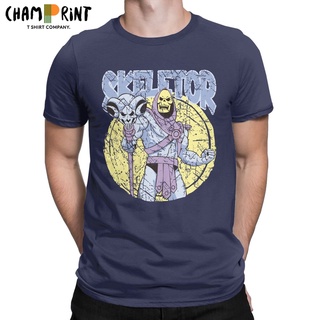 เสื้อยืดผู้ เสื้อยืด พิมพ์ลาย Heman And The Masters Of The Universe Skeletor สไตล์วินเทจ สําหรับผู้ชาย S-5XL