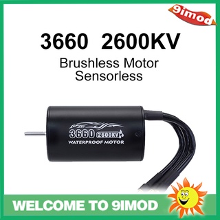 1 ชิ้น 3660 มอเตอร์ Brushless Sensorless Motor 2600 Kv / 3300 Kv กันน้ําสําหรับ 1 : 8 Brushless Cars