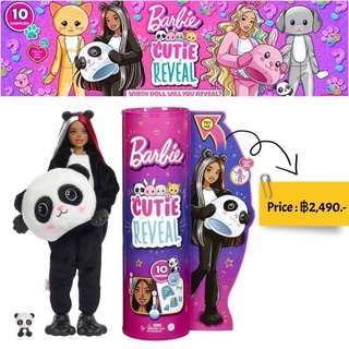 Barbie Cutie Reveal Doll with Bunny Plush Costume &amp; 10 Surprises Including Mini Pet &amp; Color Change Panda