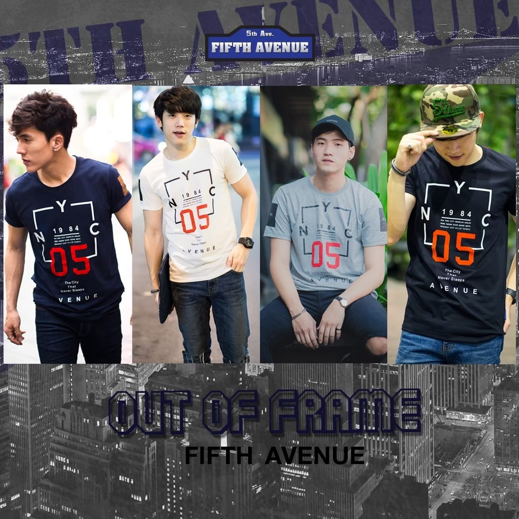 เสื้อยืดขายดี5thave-เสื้อยืดแขนสั้น-รุ่น-out-of-frame-05s-3xl