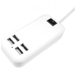 Sale up be easy 4-Port USB Power Bar (หัวแปลงสำหรับต่อสาย USB 4 ช่อง) - White
