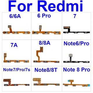 โปรโมชั่น สายเคเบิลปุ่มปรับระดับเสียงด้านข้าง สําหรับ Xiaomi Redmi Note 6 7 8 Pro 7S 8T Redmi 6 Pro 6A 7 7A 8 8A