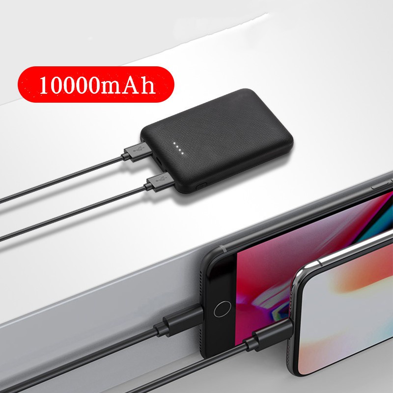 แบตเตอรี่สำรอง-ขนาดเล็ก-บางเฉียบ-ความจุขนาดใหญ่-10000mah-สำหรับชาร์จโทรศัพท์มือถือ