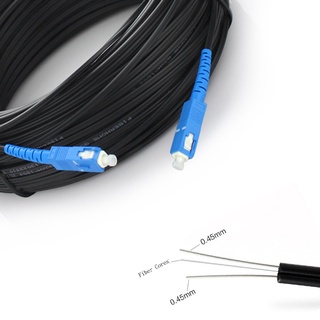 Free Shipping Outdoor Drop Cable SC Singlemode SM Simplex FTTH Singlemode Fiber Optic Jumper Cable Steel StengthenHigh a