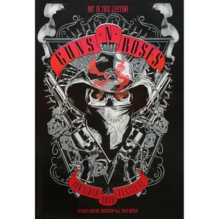 โปสเตอร์ รูป กราฟฟิก วง ดนตรี ร็อค Guns N Roses Download 2018 POSTER 24”x35” American Hard Rock Heavy Metal