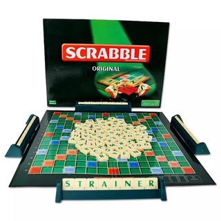 corcai บอร์ดเกม Scrabble เกมต่อศัพท์ภาษาอังกฤษ หรือ Crossword  ฝึกคำศัพท์ ขนาด 36x36ซม จำนวน10 ตัวอักษร มีให้เลือก 2แบบ