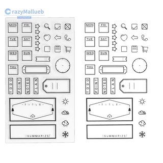 Crazymallueb Diy แสตมป์ซิลิโคนใสสําหรับตกแต่งสมุดอัลบั้ม