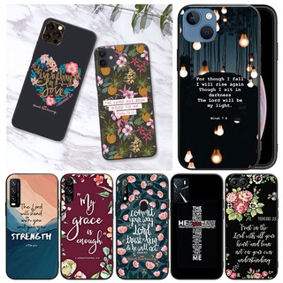 เคสโทรศัพท์มือถือนิ่ม พิมพ์ลายคัมภีร์ไบเบิล สีดํา สําหรับ OPPO A15 A15S A12E A32 A53 A73 2020 A54 4G 5G