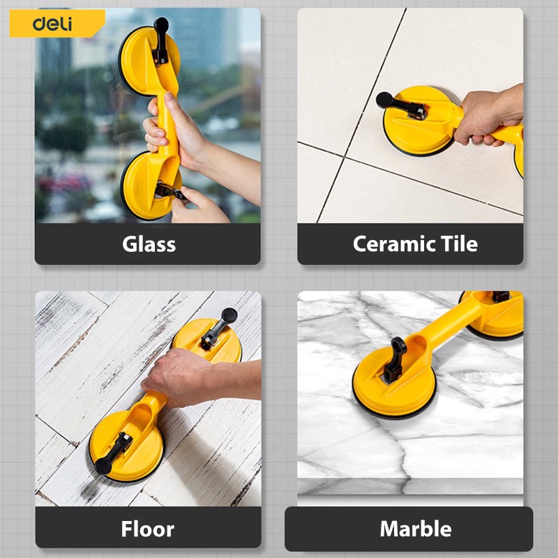 deli-ตัวดูดกระจก-ยางดูดกระจก-ที่ดูดกระจก-2-ตา-รับน้ำหนักสูงสุด-80kg-ตัวดูดติดกระจก-ตัวดูดจับกระจก-glass-sucker