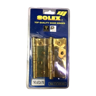 บานพับประตูสีทอง SOLEX ขนาด4”x3” รุ่น4324PB