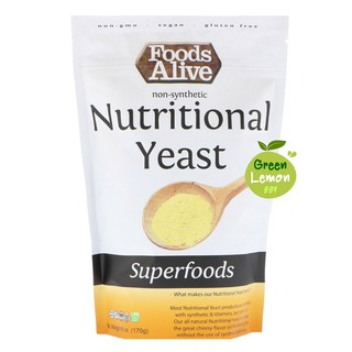 สินค้า พร้อมส่ง🔴 Foods Alive Superfoods Nutritional Yeast 6 oz (170 g) นิวทริชั่นแนลยีสต์ ยีสต์ ผงยีสต์ ผงยีส รสชาติเหมือนชีส