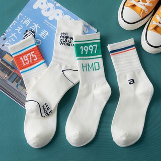 ภาพขนาดย่อของภาพหน้าปกสินค้าKAFU D262 ถุงเท้าผ้าฝ้าย แบบข้อกลาง สไตล์เกาหลี จากร้าน kafu88.th บน Shopee