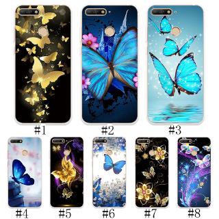 Huawei Y6 II Y6 2017 Prime 2018 Y6 Pro 2019 Soft TPU Silicone Phone Case Cover Colorful Butterflies