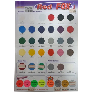 REDFOX สีสเปรย์ 400cc สเปรย์ RED FOX สีทับหน้า-รองพื้น-สีสะท้อนแสง