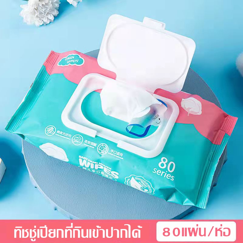 ภาพหน้าปกสินค้าmorfunz  Baby Wipes 80แผ่น ทิชชู่เปียกเด็ก กระดาษทิชชู่เปียก เช็ดชู่เปียก ทิชชู่เปียกหอม แผ่นทำความสะอาด Wet Wipe A126 จากร้าน morfunz บน Shopee