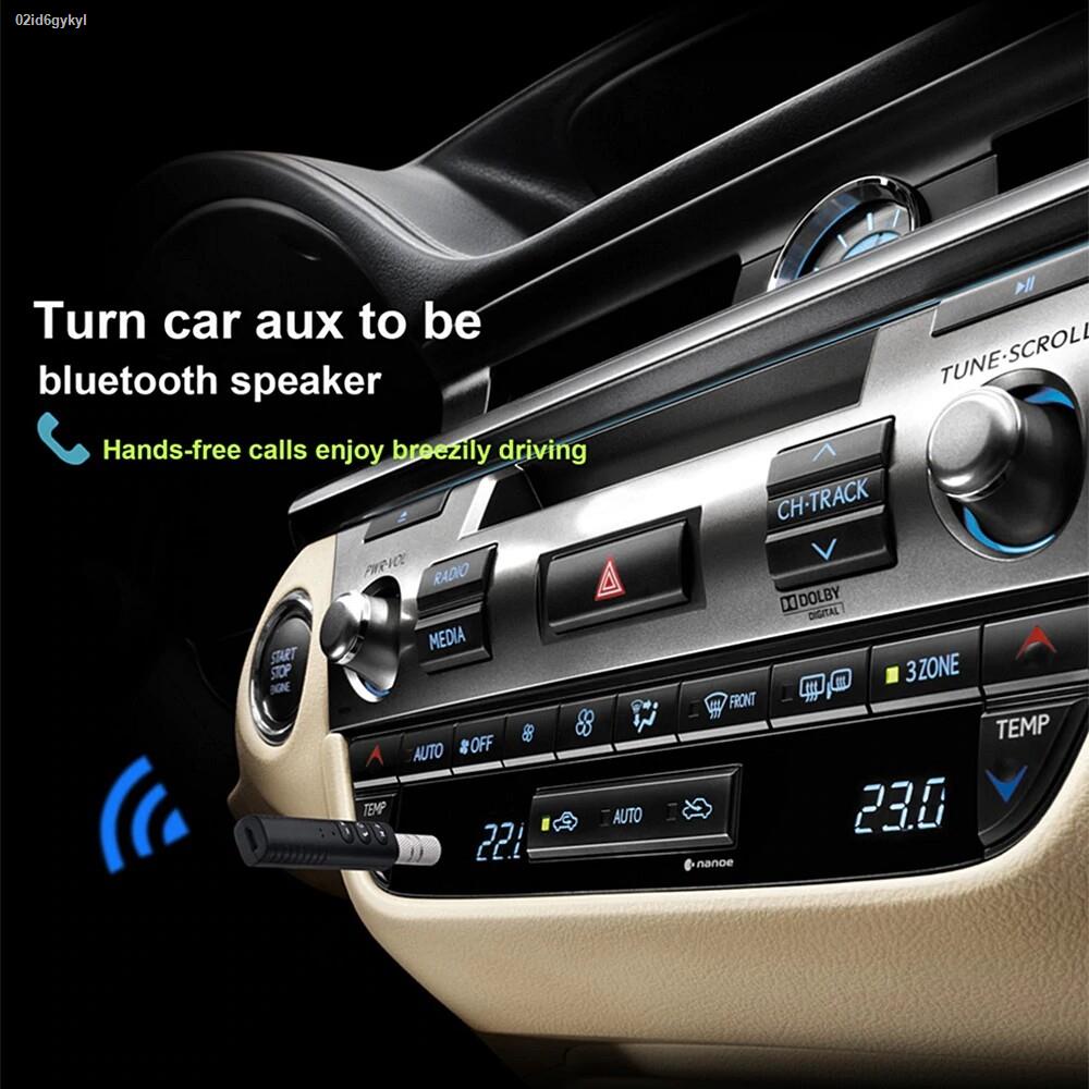ตัวรับสัญญาณบูลทูธในรถยนต์-ตัวรับสัญญาณบลูทูธ-บลูทูธในรถยนต์-adapter-wireless-3-5-mm-aux-audio-คลิปอะแดปเตอร์บลูทูธ-blue