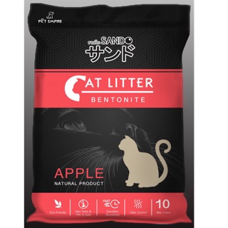 ภาพหน้าปกสินค้าSANDO Cat Litter bentonite Apple 10Lทรายแมวเบนโทไนท์ ซานโดะ ที่เกี่ยวข้อง