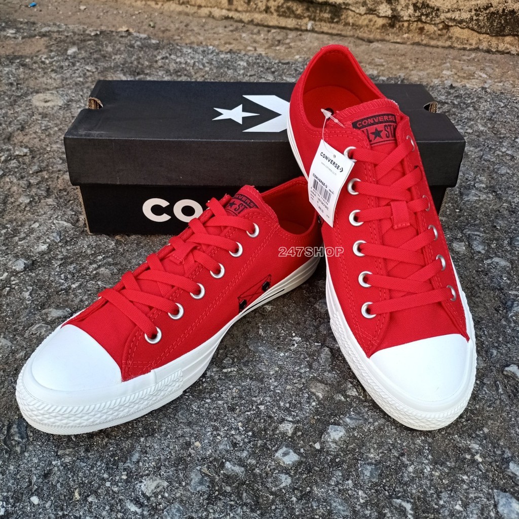 รองเท้าผ้าใบคอนเวิร์ส-คอนเวิร์ส-แท้-100-converse-all-star-ox-red-16-5739cf9re-พร้อมส่ง